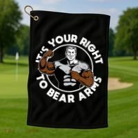 It's Your Right To Bear Arms Golf Towel thumb 1