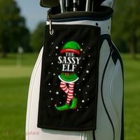 Im The Sassy Elf Matching Christmas Golf Towel thumb 2