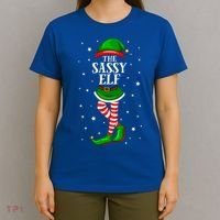 Im The Sassy Elf Matching Christmas T-Shirt thumb 4