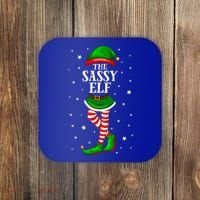 Im The Sassy Elf Matching Christmas Coaster thumb 0