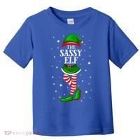 Im The Sassy Elf Matching Christmas Toddler T-Shirt thumb 0