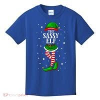 Im The Sassy Elf Matching Christmas Kids T-Shirt thumb 0