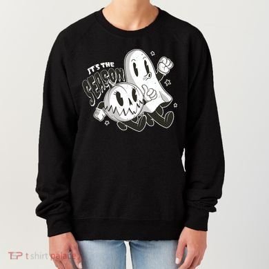 It's The Season Halloween Ghost And Pumpkin Women's Sweatshirt