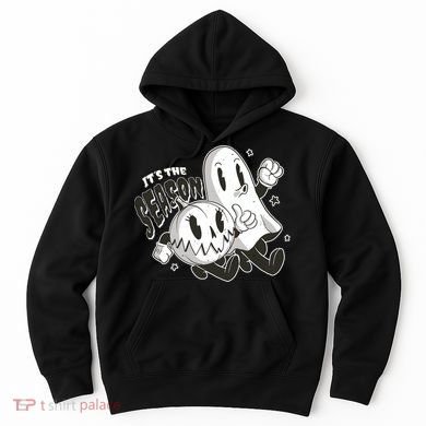 It's The Season Halloween Ghost And Pumpkin Hoodie