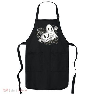 It's The Season Halloween Ghost And Pumpkin Apron