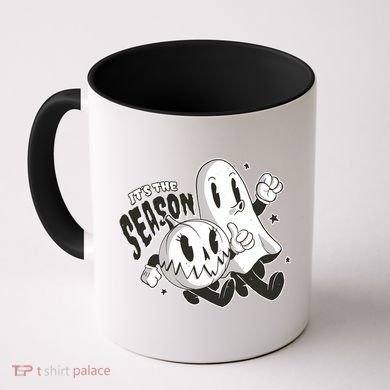 It's The Season Halloween Ghost And Pumpkin Coffee Mug