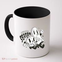 It's The Season Halloween Ghost And Pumpkin Coffee Mug thumb 0