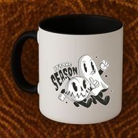 It's The Season Halloween Ghost And Pumpkin Coffee Mug thumb 2