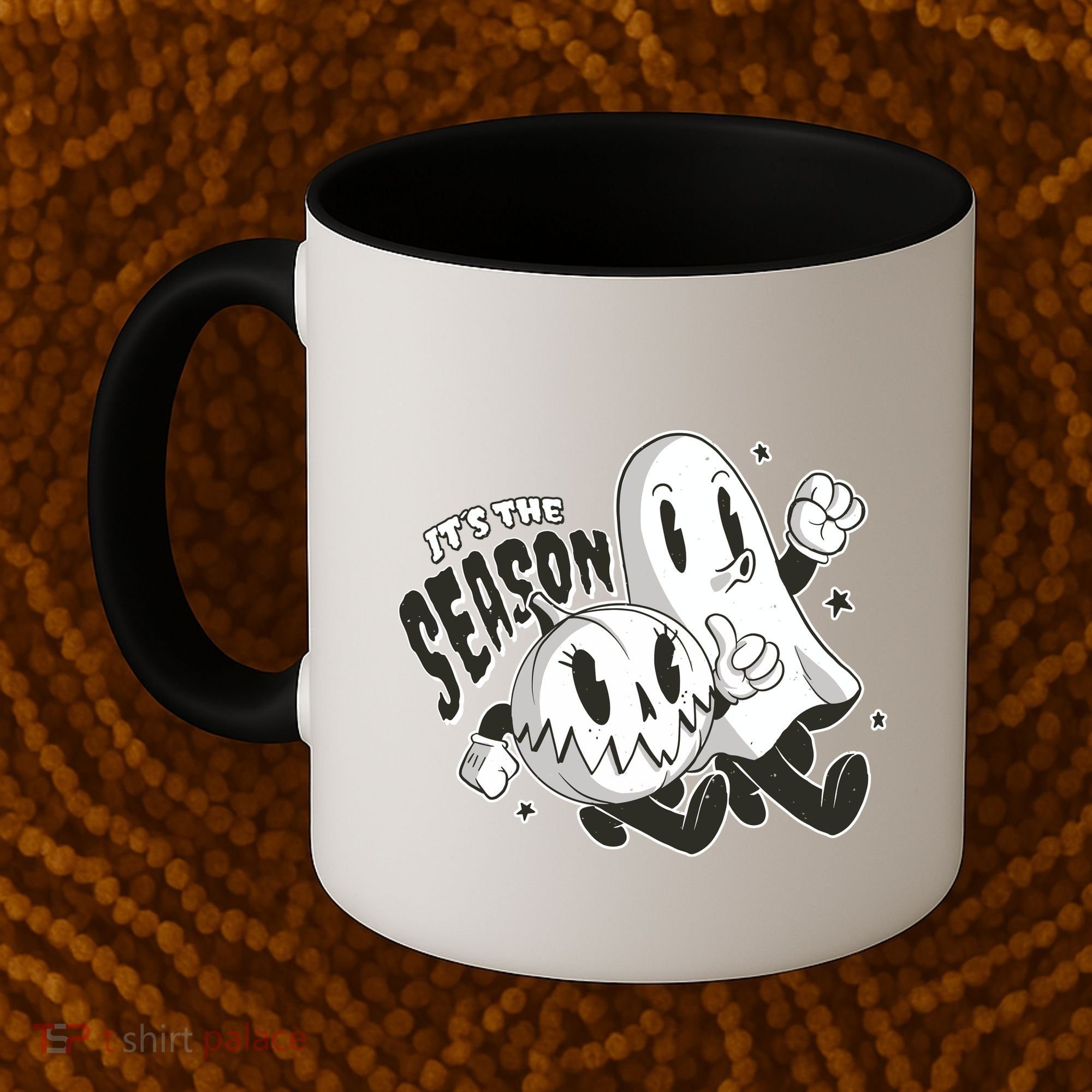It's The Season Halloween Ghost And Pumpkin Coffee Mug