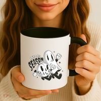 It's The Season Halloween Ghost And Pumpkin Coffee Mug thumb 3