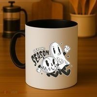 It's The Season Halloween Ghost And Pumpkin Coffee Mug thumb 4
