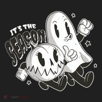 It's The Season Halloween Ghost And Pumpkin Beanie thumb 2