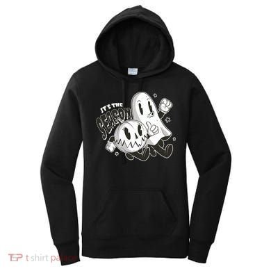 It's The Season Halloween Ghost And Pumpkin Women's Hoodie