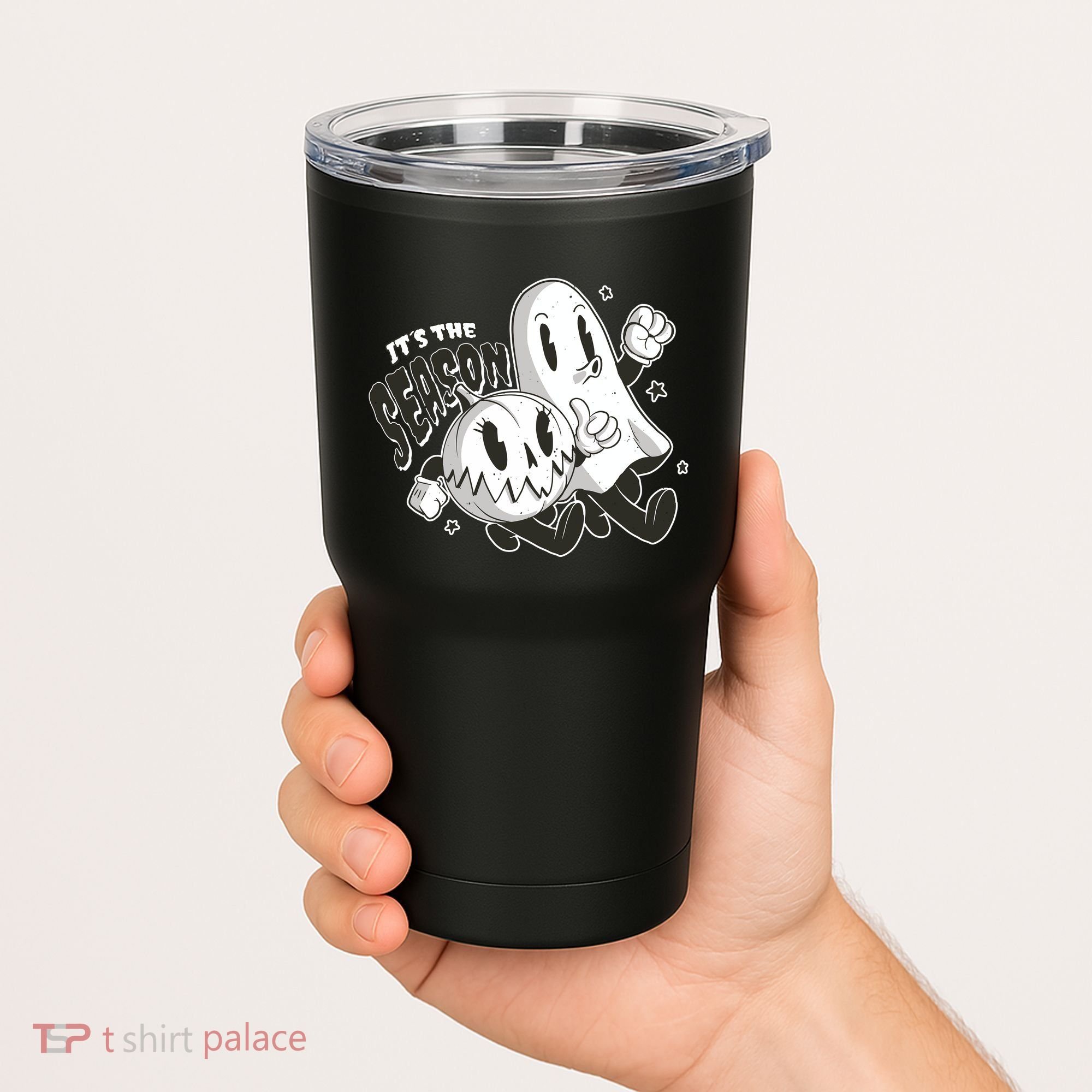 It's The Season Halloween Ghost And Pumpkin Tumbler