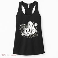 It's The Season Halloween Ghost And Pumpkin Women's Tank Top thumb 0