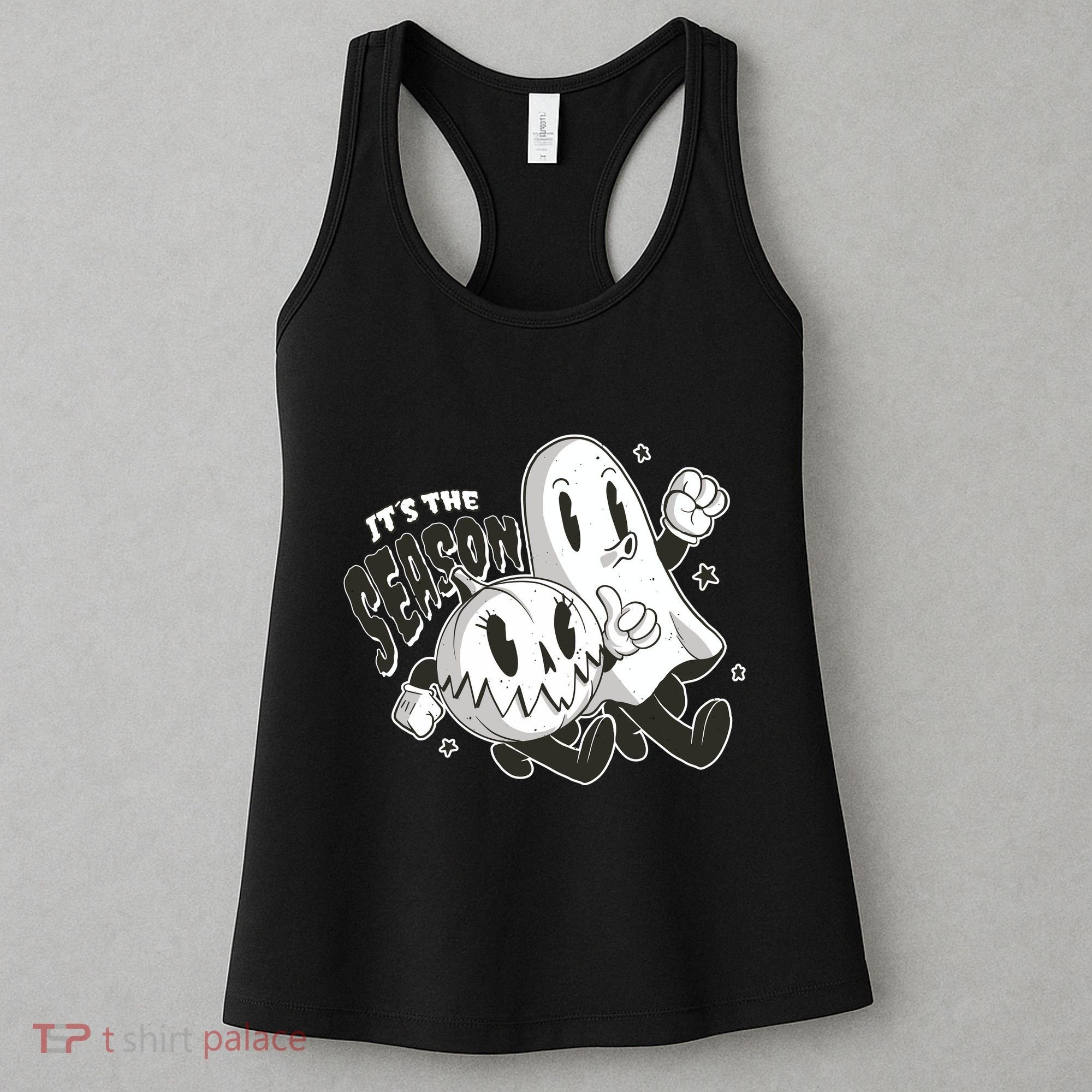 It's The Season Halloween Ghost And Pumpkin Women's Tank Top