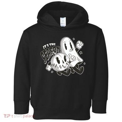 It's The Season Halloween Ghost And Pumpkin Toddler Hoodie