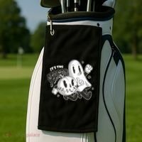It's The Season Halloween Ghost And Pumpkin Golf Towel thumb 2