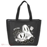 It's The Season Halloween Ghost And Pumpkin Tote Bag thumb 0