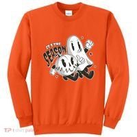 It's The Season Halloween Ghost And Pumpkin Sweatshirt thumb 0