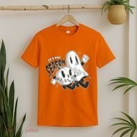 It's The Season Halloween Ghost And Pumpkin T-Shirt thumb 2