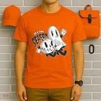 It's The Season Halloween Ghost And Pumpkin T-Shirt thumb 6
