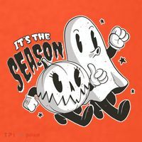 It's The Season Halloween Ghost And Pumpkin Button thumb 1