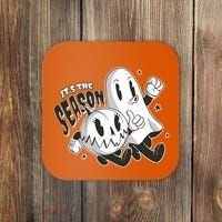 It's The Season Halloween Ghost And Pumpkin Coaster thumb 0