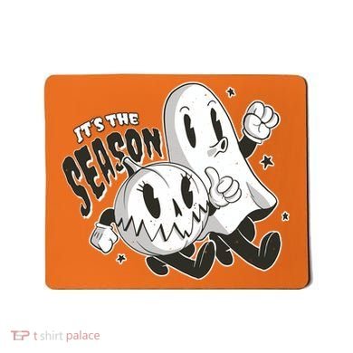 It's The Season Halloween Ghost And Pumpkin Mousepad