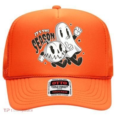 It's The Season Halloween Ghost And Pumpkin Hat