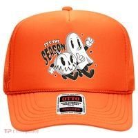 It's The Season Halloween Ghost And Pumpkin Hat thumb 0