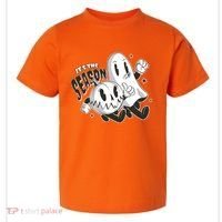 It's The Season Halloween Ghost And Pumpkin Toddler T-Shirt thumb 0