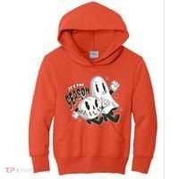 It's The Season Halloween Ghost And Pumpkin Kids Hoodie thumb 0