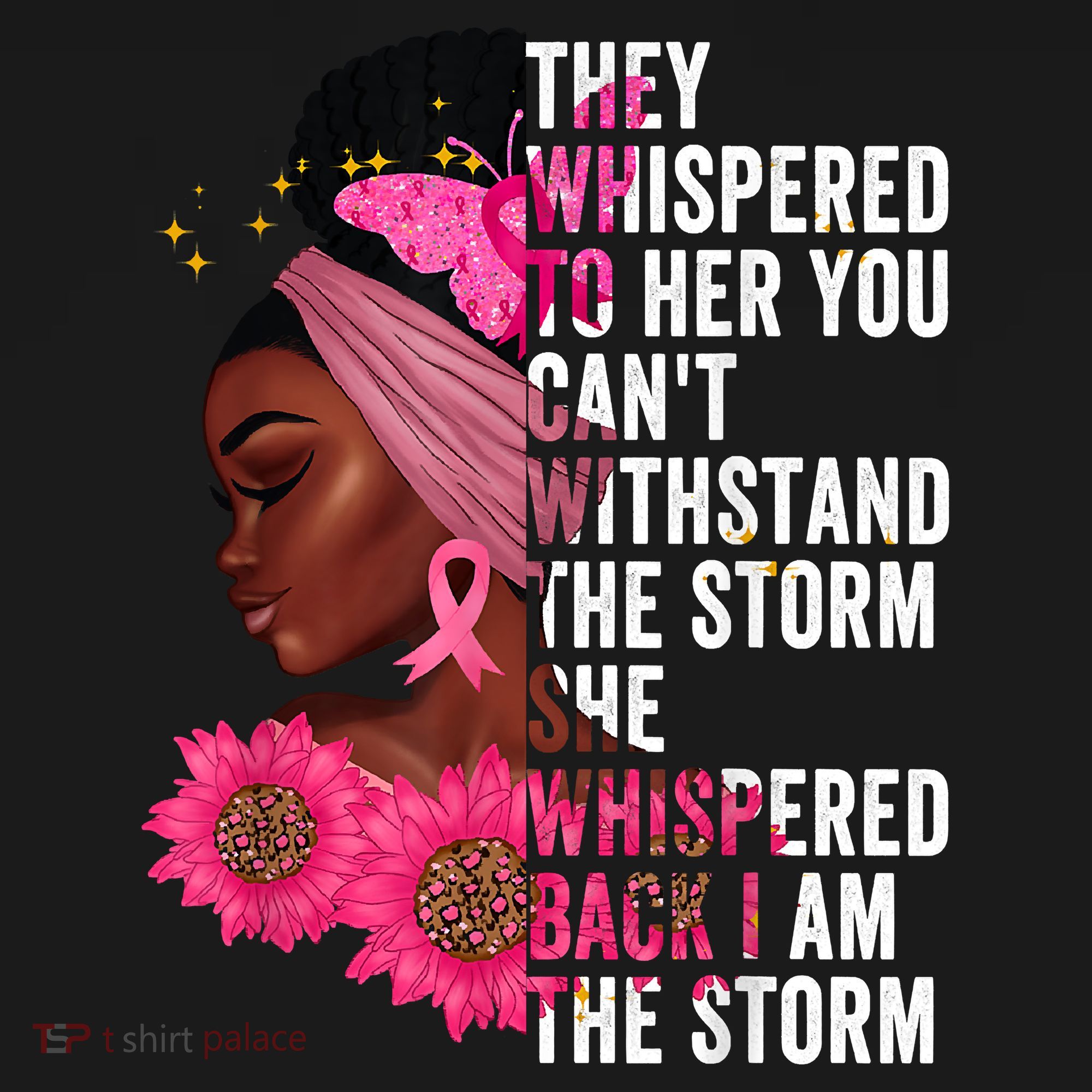 I'm The Storm Black Womens African Breast Cancer Pink Ribbon Sweatshirt