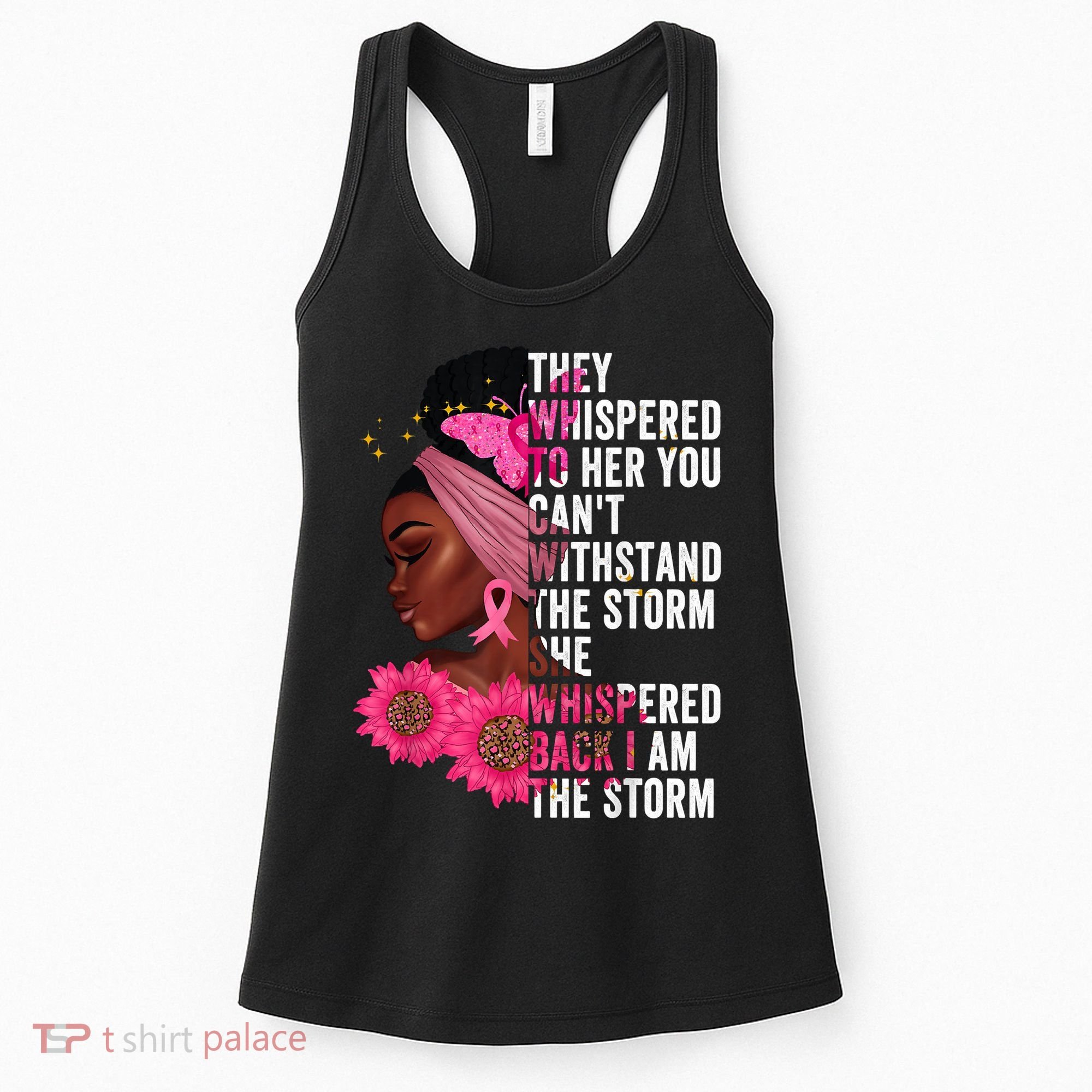 I'm The Storm Black Womens African Breast Cancer Pink Ribbon Women's Tank Top