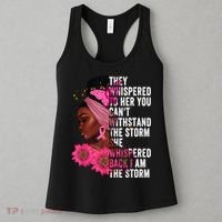 I'm The Storm Black Womens African Breast Cancer Pink Ribbon Women's Tank Top thumb 3