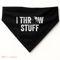 I Throw Stuff Shot Put Athlete Throwing USA-Made Doggie Bandana thumb 0