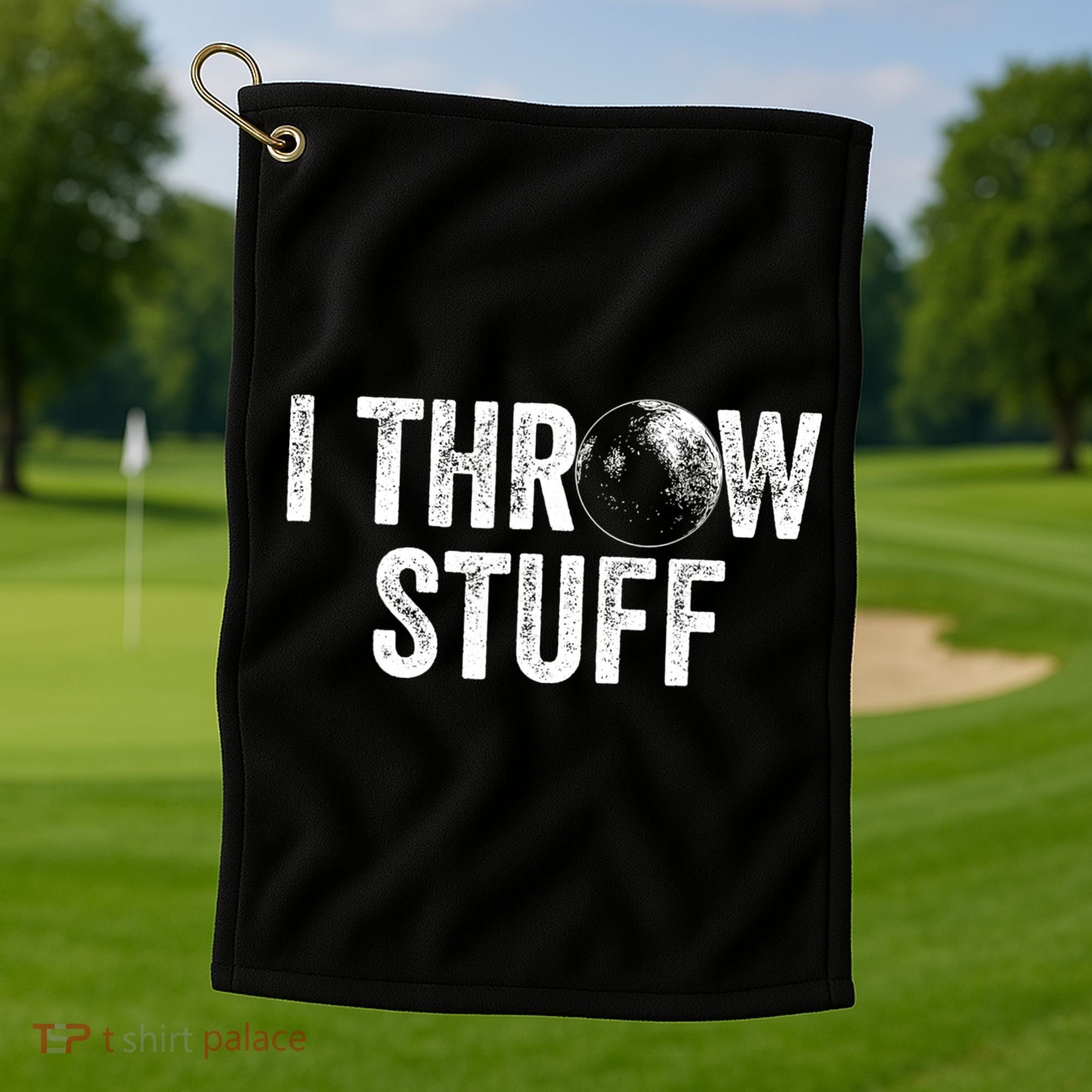 I Throw Stuff Shot Put Athlete Throwing Golf Towel