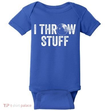 I Throw Stuff Shot Put Athlete Throwing Baby Bodysuit