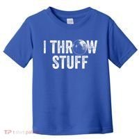 I Throw Stuff Shot Put Athlete Throwing Toddler T-Shirt thumb 0