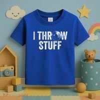 I Throw Stuff Shot Put Athlete Throwing Toddler T-Shirt thumb 3
