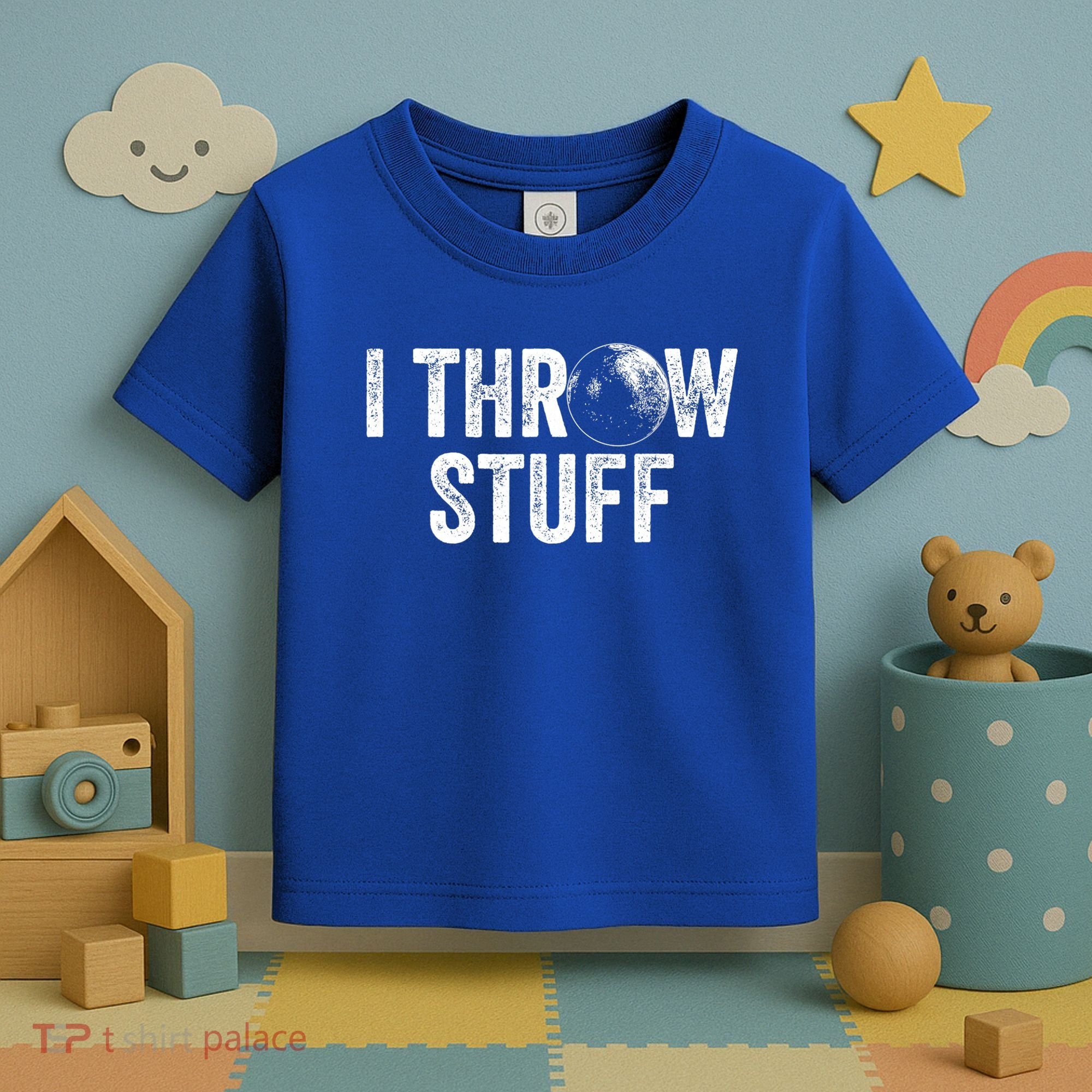 I Throw Stuff Shot Put Athlete Throwing Toddler T-Shirt
