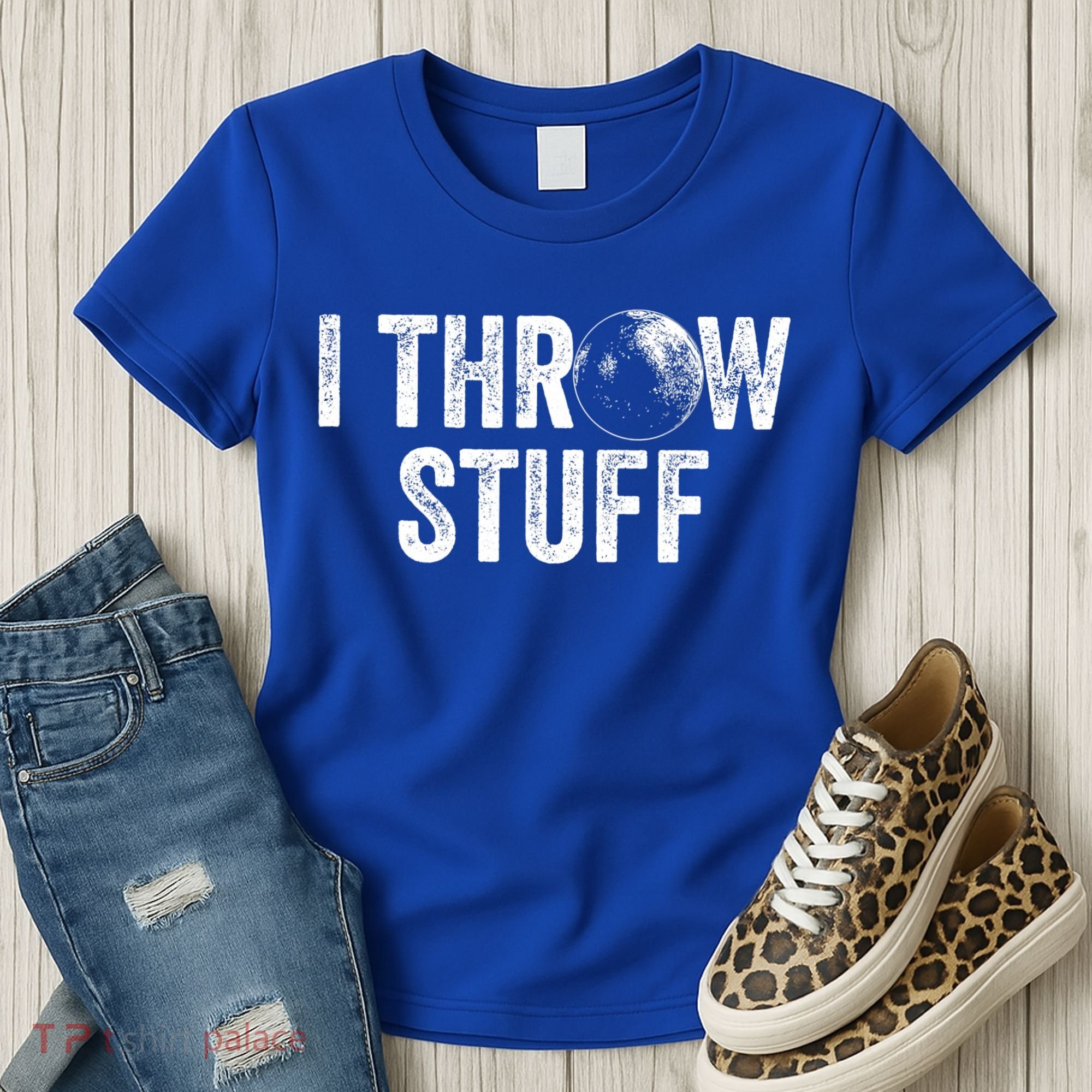 I Throw Stuff Shot Put Athlete Throwing Women's T-Shirt