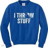 I Throw Stuff Shot Put Athlete Throwing Kids Sweatshirt thumb 0