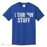 I Throw Stuff Shot Put Athlete Throwing Kids T-Shirt thumb 0