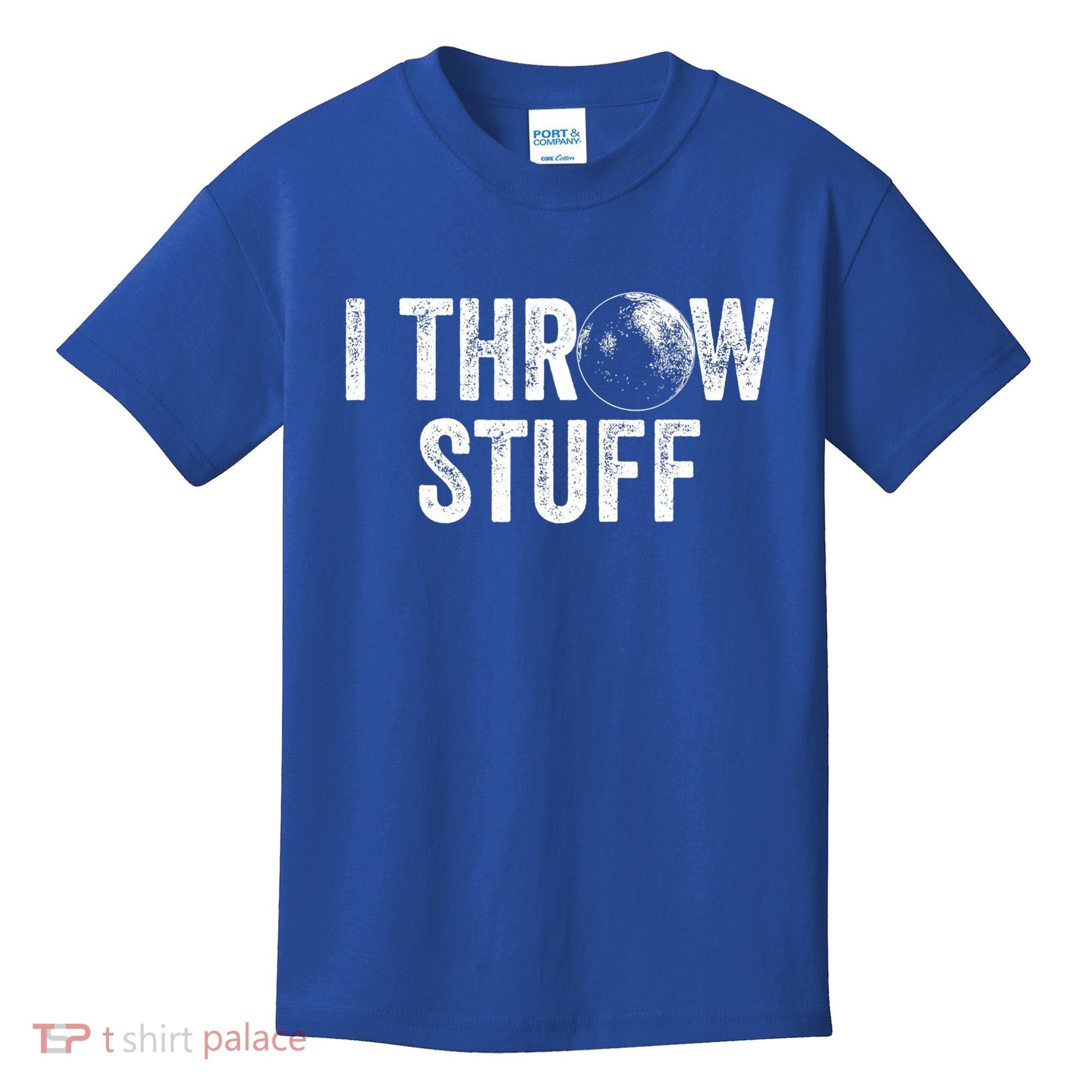 I Throw Stuff Shot Put Athlete Throwing Kids T-Shirt