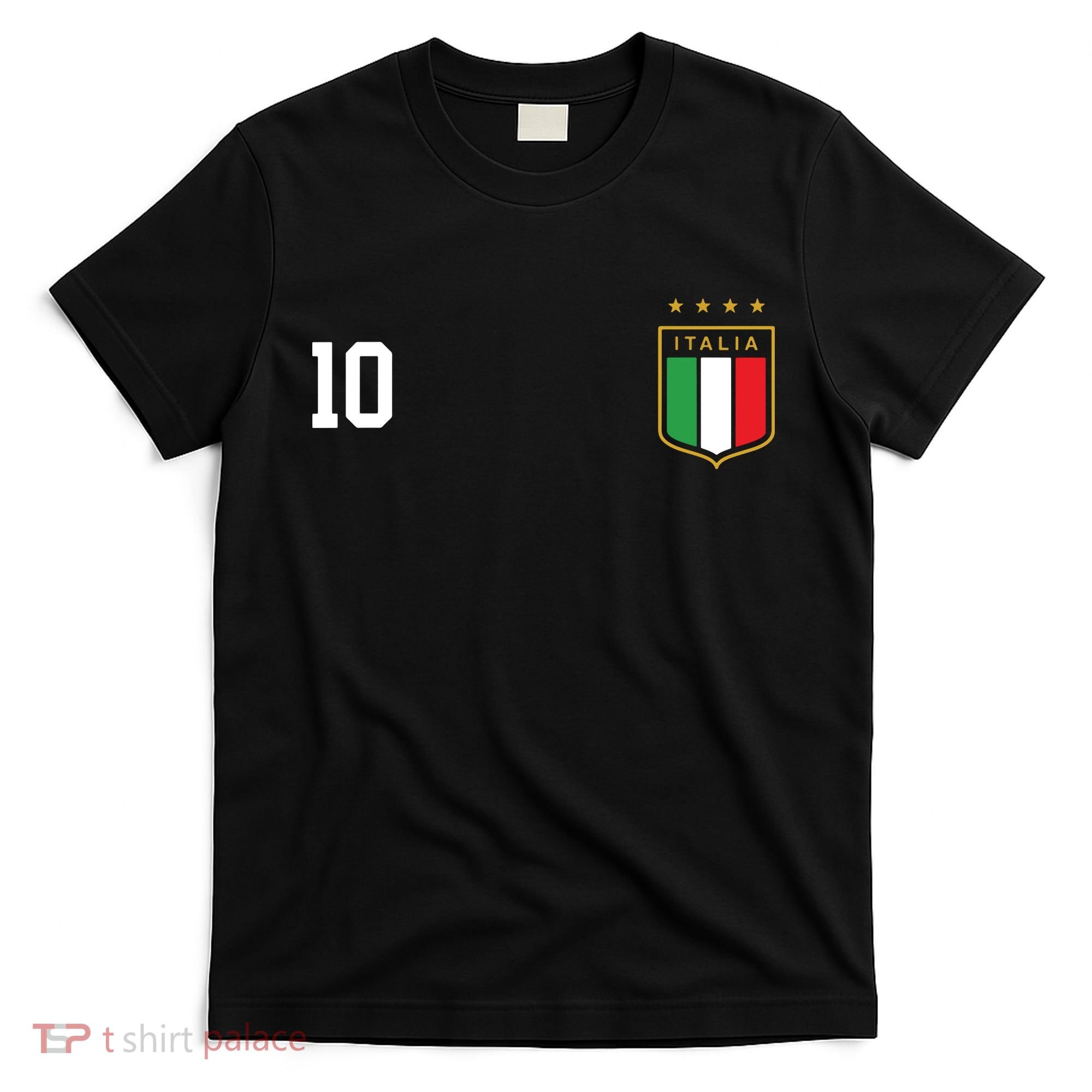 Italia Team Sports Number 10 Italy Soccer Italian Flag T-Shirt