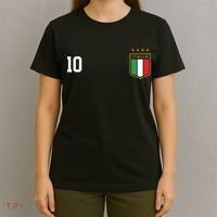 Italia Team Sports Number 10 Italy Soccer Italian Flag T-Shirt thumb 4