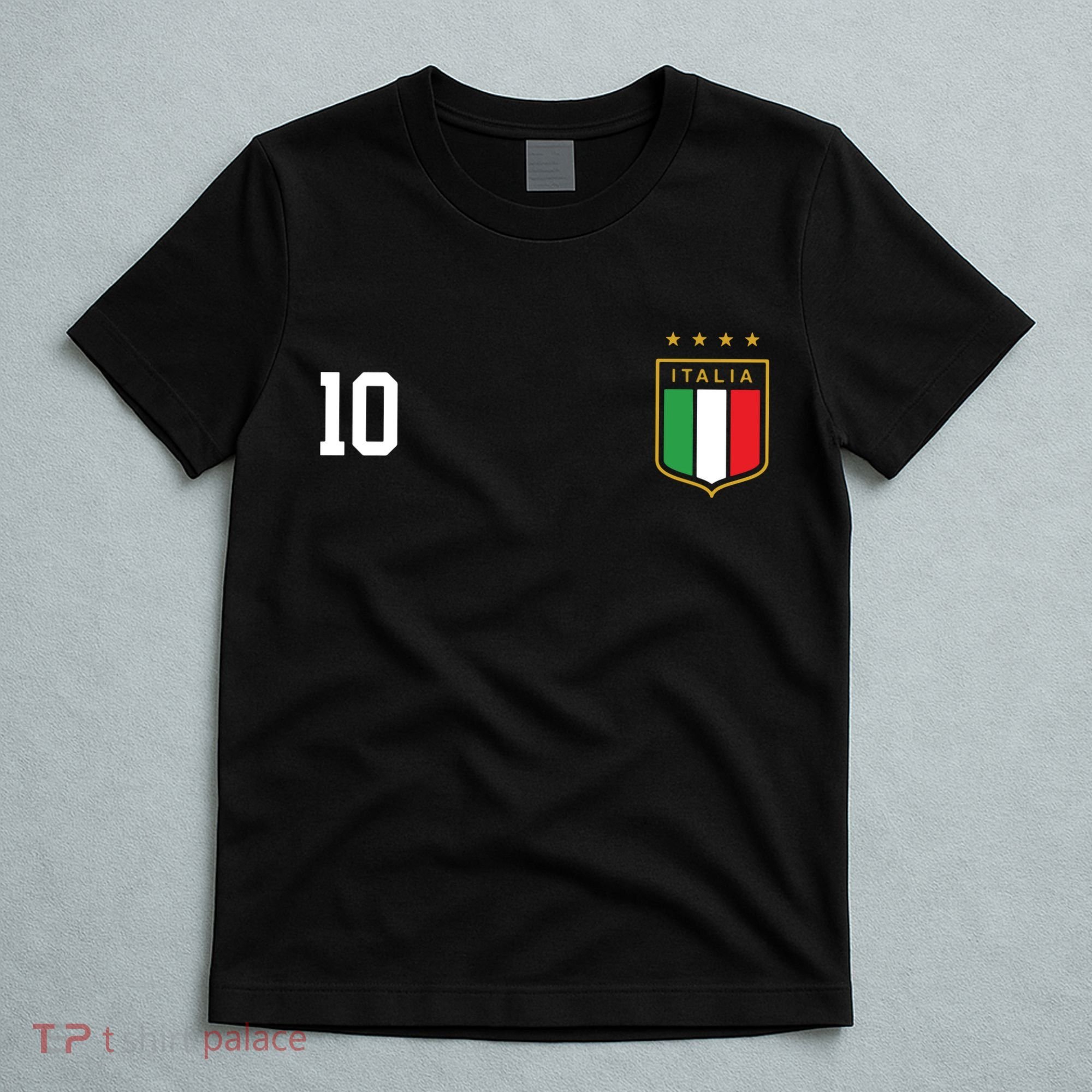 Italia Team Sports Number 10 Italy Soccer Italian Flag T-Shirt