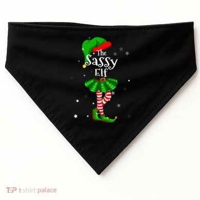 Im The Sassy Elf Matching Christmas Costume USA-Made Doggie Bandana